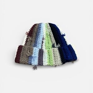 Scrap Yarn Hand Crochet Beanie